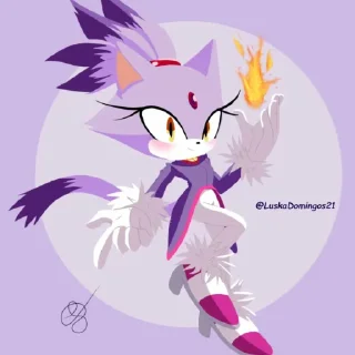 Sticker from Blaze the cat by @sonic_the_hednehog