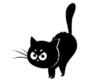 😠 emoji Чёрный кот @TgSticker Telegram sticker 9 of 20