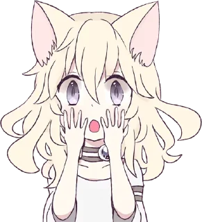 😱 emoji Аниме кошечка @Nyasticks Telegram sticker 7 of 42