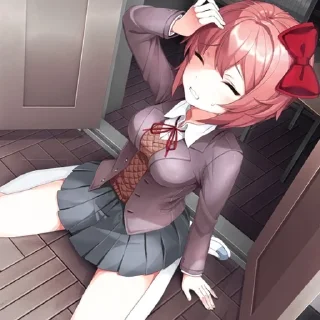 Sticker from Sayori by @assajejr