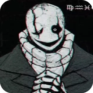 Sticker from W.D. Gaster @UndertaleDeltaruneStickersArts