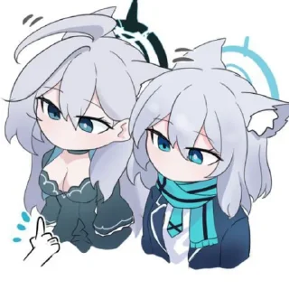 👄 emoji Sunaookami Shiroko Telegram sticker 10 of 90