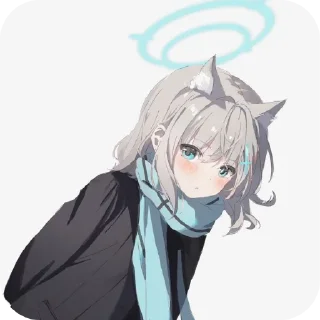👄 emoji Sunaookami Shiroko Telegram sticker 24 of 90