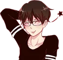 😛 emoji That One Guy With Glasses. :: @line_stickers Telegram sticker 15 of 40