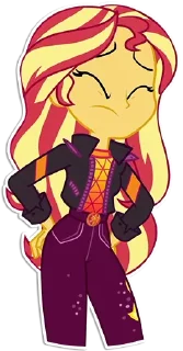 😣 emoji Sunset Shimmer [EG] | By @Egor418 Telegram sticker 24 of 86