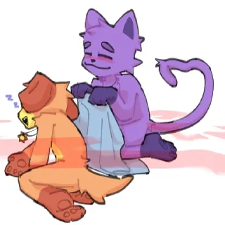 😴 emoji DOGDAY & CATNAP || By @vrtnskcomic Telegram sticker 8 of 105