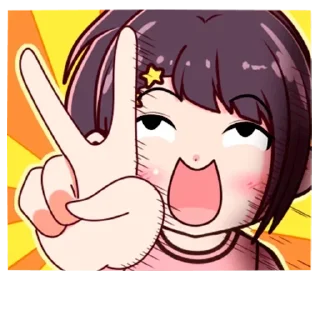 ✌️ emoji Азуми-чан - @tg_sticks Telegram sticker 17 of 36