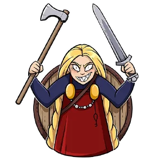 😈 emoji Helga the Viking song Telegram sticker 12 of 19