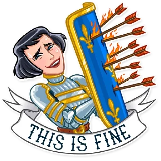 😅 emoji Joan of Arc Telegram sticker 22 of 25