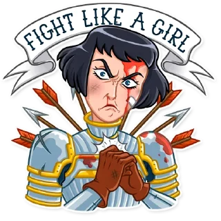 😠 emoji Joan of Arc Telegram sticker 7 of 25