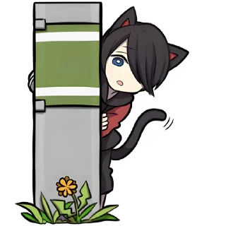 😶 emoji Чёрный котёнок @Nyasticks Telegram sticker 11 of 42