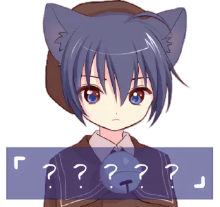 😐 emoji Чёрный котик-кун @nyasticks Telegram sticker 12 of 25