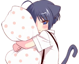 😴 emoji Чёрный котик-кун @nyasticks Telegram sticker 21 of 25