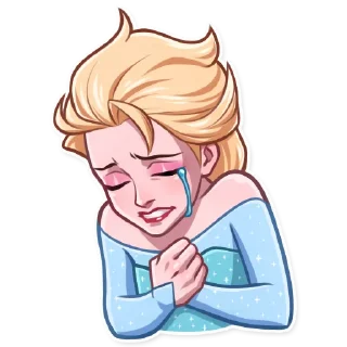 😢 emoji Elsa Telegram sticker 7 of 15