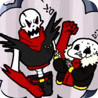 Sticker from Underfell papyrus