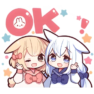 👍 emoji Сладкий и белый зайчик @nyasticks Telegram sticker 22 of 41