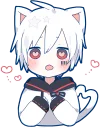 😍 emoji Mafumafu Sticker (cat) :: @line_stickers Telegram sticker 8 of 80
