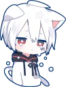 😢 emoji Mafumafu Sticker (cat) :: @line_stickers Telegram sticker 14 of 80
