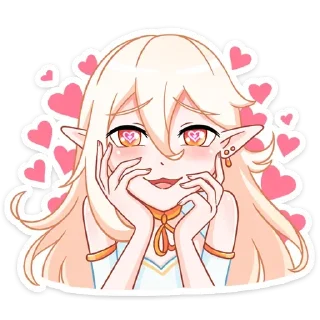 😍 emoji Айрис @anime_stickerr Telegram sticker 10 of 48