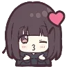 Sticker from Menhera-chan. Emoji :: @line_stickers