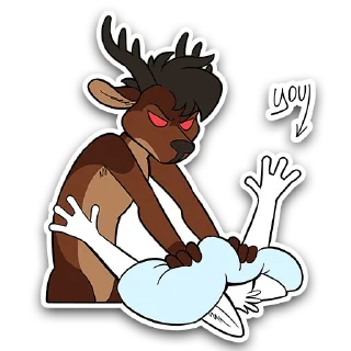 ☠ emoji Orun the Deer Telegram sticker 24 of 37