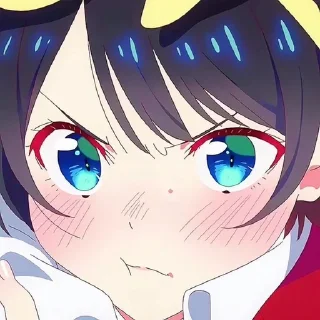 😠 emoji Девушка на час @anime_stickerr Telegram sticker 14 of 25