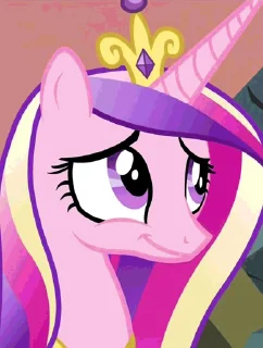 😅 emoji Princess Cadance | @MLP_AnimatedStickers Telegram sticker 20 of 29