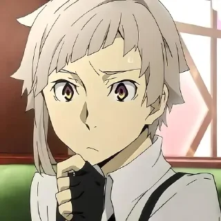 🤔 emoji Бродячие псы @anime_sticks Telegram sticker 10 of 20