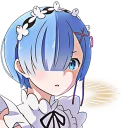 😧 emoji Rem  (Re: Zero) Telegram sticker 21 of 40
