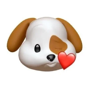 😘 emoji cute dog🎀 Telegram sticker 10 of 14