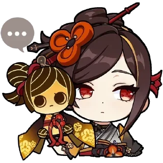 🏵️ emoji 𝆹𝅥 𝆭  Chiori ྀ 𓋜 Telegram sticker 4 of 105