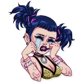 😭 emoji The Witness Girl Telegram sticker 16 of 25