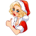 👍 emoji Santa Girl Telegram sticker 3 of 30