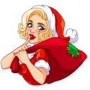 🤫 emoji Santa Girl Telegram sticker 11 of 30