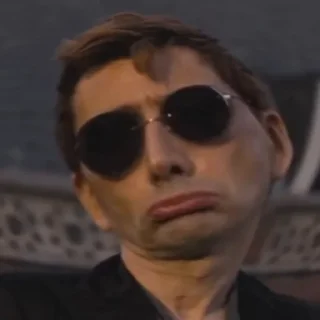 🙁 emoji Гуд оменс. Telegram sticker 20 of 42