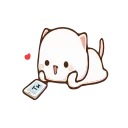 ❤️ emoji Mochi-Mochi Peach Cat by @rbeit Telegram sticker 21 of 50