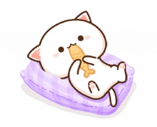 🐟 emoji Mochi–Mochi Peach Cat Telegram sticker 6 of 48