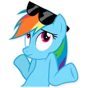 😕 emoji Rainbow Dash Telegram sticker 11 of 14