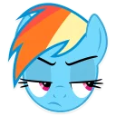 😐 emoji Rainbow Dash Telegram sticker 7 of 14