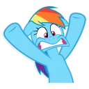 😲 emoji Rainbow Dash Telegram sticker 6 of 14