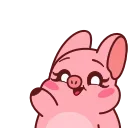 👋 emoji Все стикеры в @Pig_and_friends "AnimatedPigValera" @Mari_Deinos Telegram sticker 2 of 114
