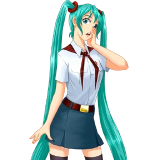 😧 emoji Miku Telegram sticker 5 of 17
