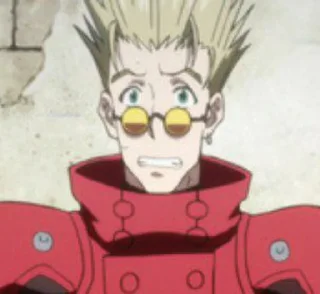 😰 emoji Vash the Stampede Telegram sticker 12 of 25