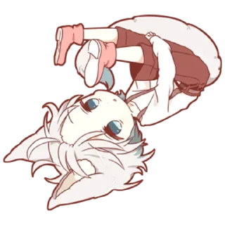 🙃 emoji Зайчик-кун @tg_sticks Telegram sticker 19 of 36