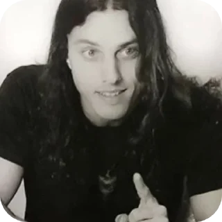 ☝ emoji Chuck Schuldiner by @SisterMisery Telegram sticker 18 of 49