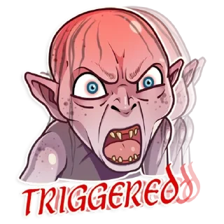 😡 emoji Gollum (@dailystkrbot) Telegram sticker 12 of 25