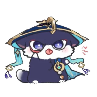 😛 emoji Скарамучча Telegram sticker 10 of 98