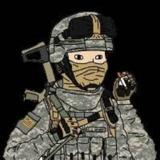Sticker from Military wojak