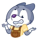 🤷‍♂️ emoji Волчонок Тео @TgSticker Telegram sticker 9 of 48