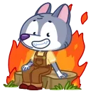 🔥 emoji Волчонок Тео @TgSticker Telegram sticker 13 of 48